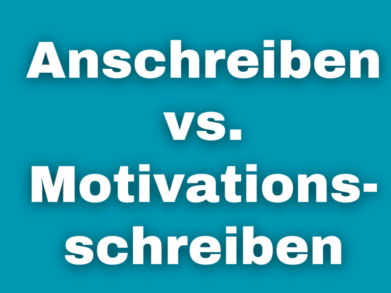Anschreiben vs. Motivationsschreiben – was ist der Unterschied?